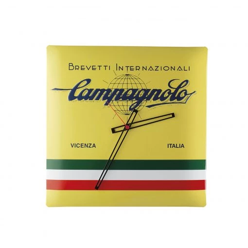Campagnolo Yellow Wall Clock 4 Campagnolo Yellow Wall Clock -Glory Cycles Store Online Campagnolo Wall Clock Brevetti Internazionali 1 02510.1614656004