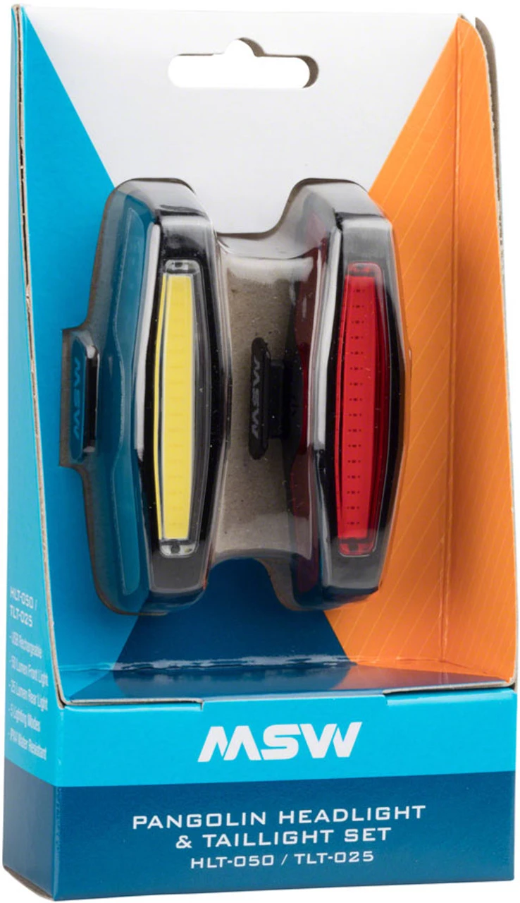 MSW Pangolin Front and Rear USB Headlight and Taillight Set 3 MSW Pangolin Front and Rear USB Headlight and Taillight Set - Image 3