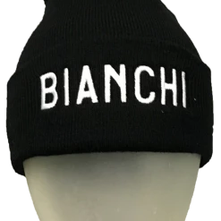 Bianchi Embroidered Logo Cuffed Knit Beanie