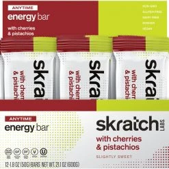 Skratch Labs Anytime Energy Bar 12 Pack -Glory Cycles Store Online cherry pistachio 38917.1606367098