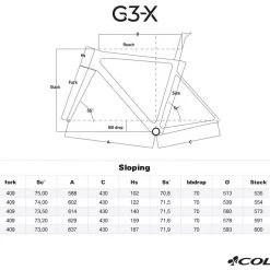 Colnago G3-X Gravel Frameset -Glory Cycles Store Online colnago g3x geometry 45318.1595043760
