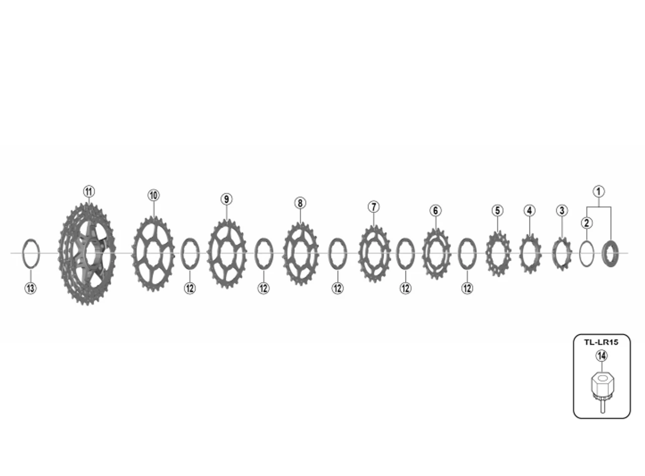 Shimano CS-HG70011 11-34 11 Speed Cassette 3 Shimano CS-HG70011 11-34 11 Speed Cassette - Image 3